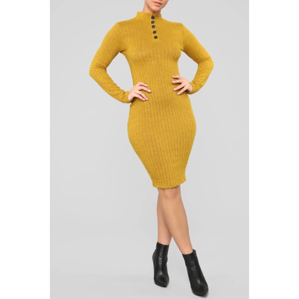 Marlen Midi Dress - Mustard
